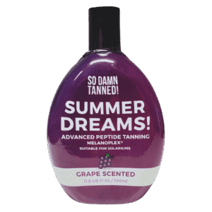 Grape scented tanning lotion, Summer Dreams label.